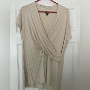 Cream, cross front Ann Taylor blouse